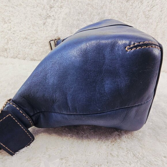 COACH 9564 Blue Leather Legacy Demi Hobo Shoulder Bag Convertible Strap Vintage - Picture 9 of 16